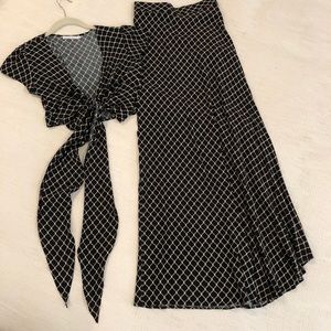 Flynn skye “wrap it up” high waist skirt & top